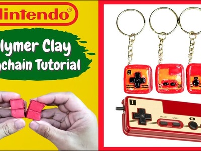 Making NINTENDO Famicom Button Controller Keychain Using Polymer Clay