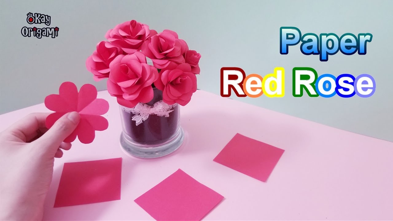 Okay Origami Paper Rose Flower Diffuser