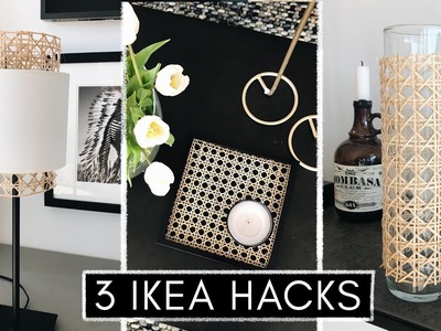 3 IKEA HACKS aus Wiener Geflecht - Vase, Tablett & Lampenschirm
