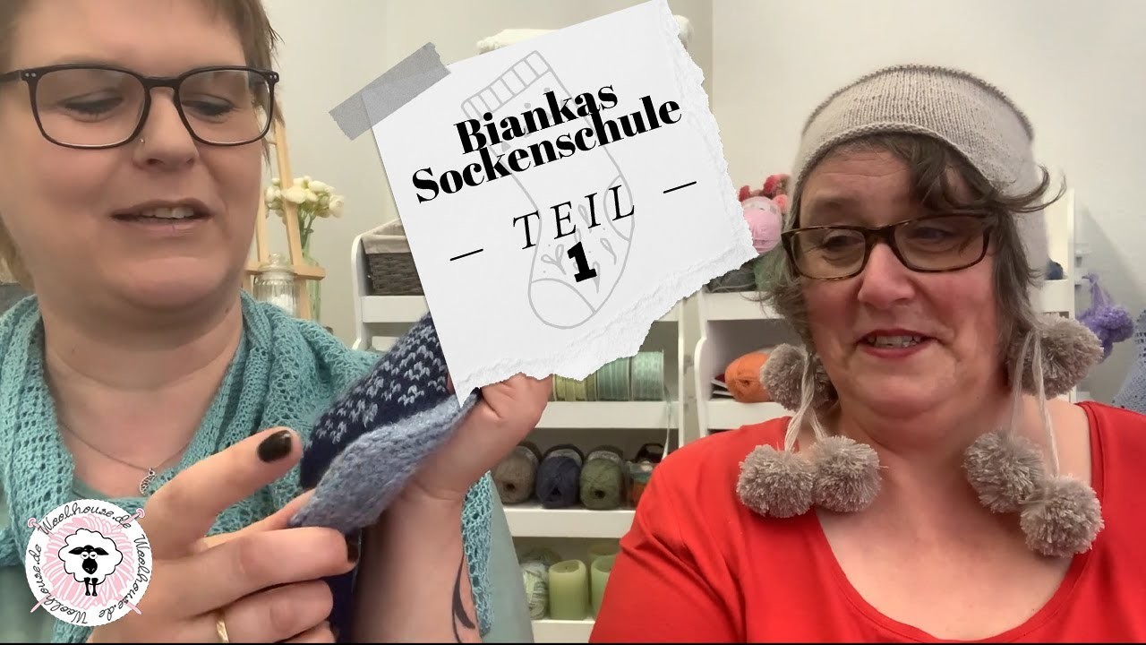 Biankas Sockenschule - Nicola lernt Socken stricken auf der Rundstricknadel!. Woolhouse.de