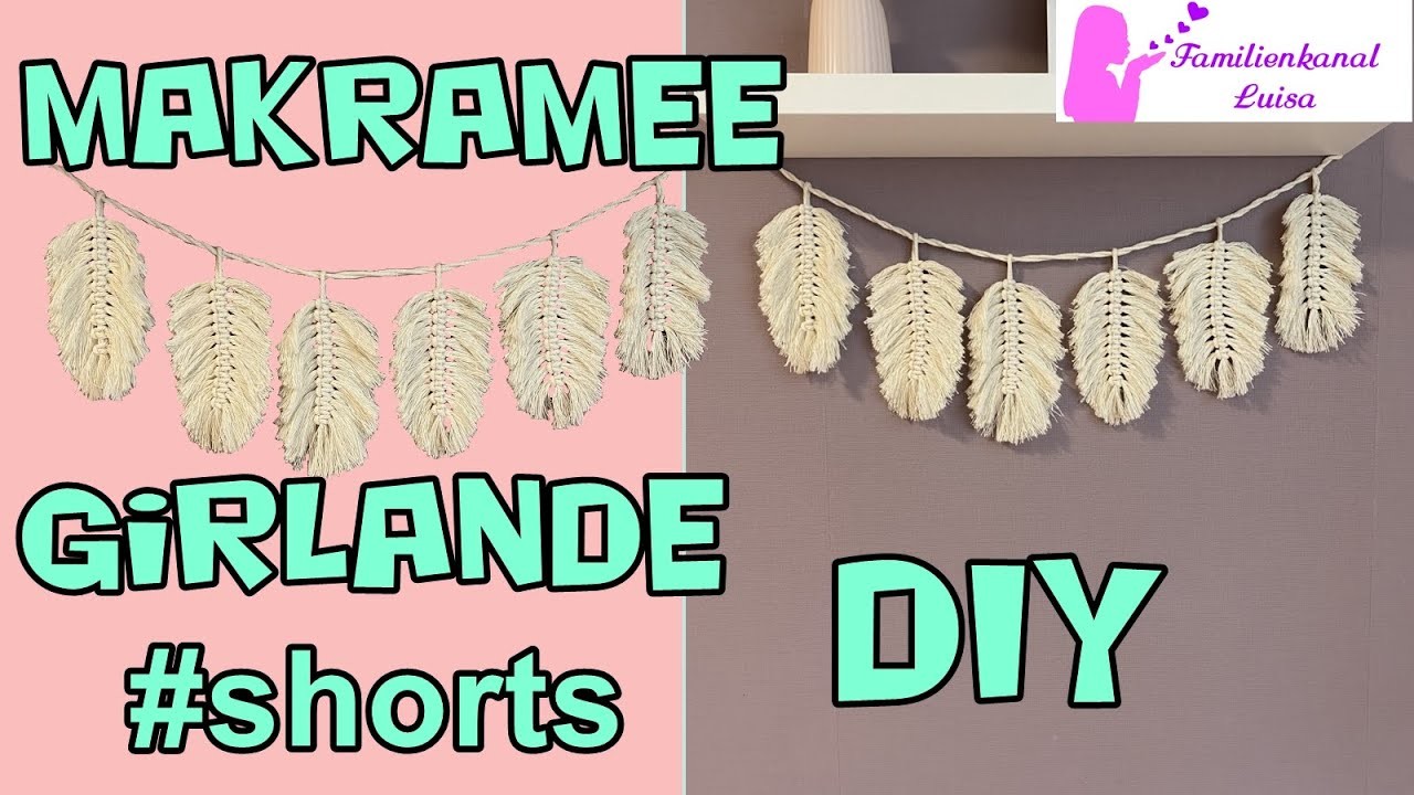 DIY MAKRAMEE GIRLANDE ❤️ #shorts #short