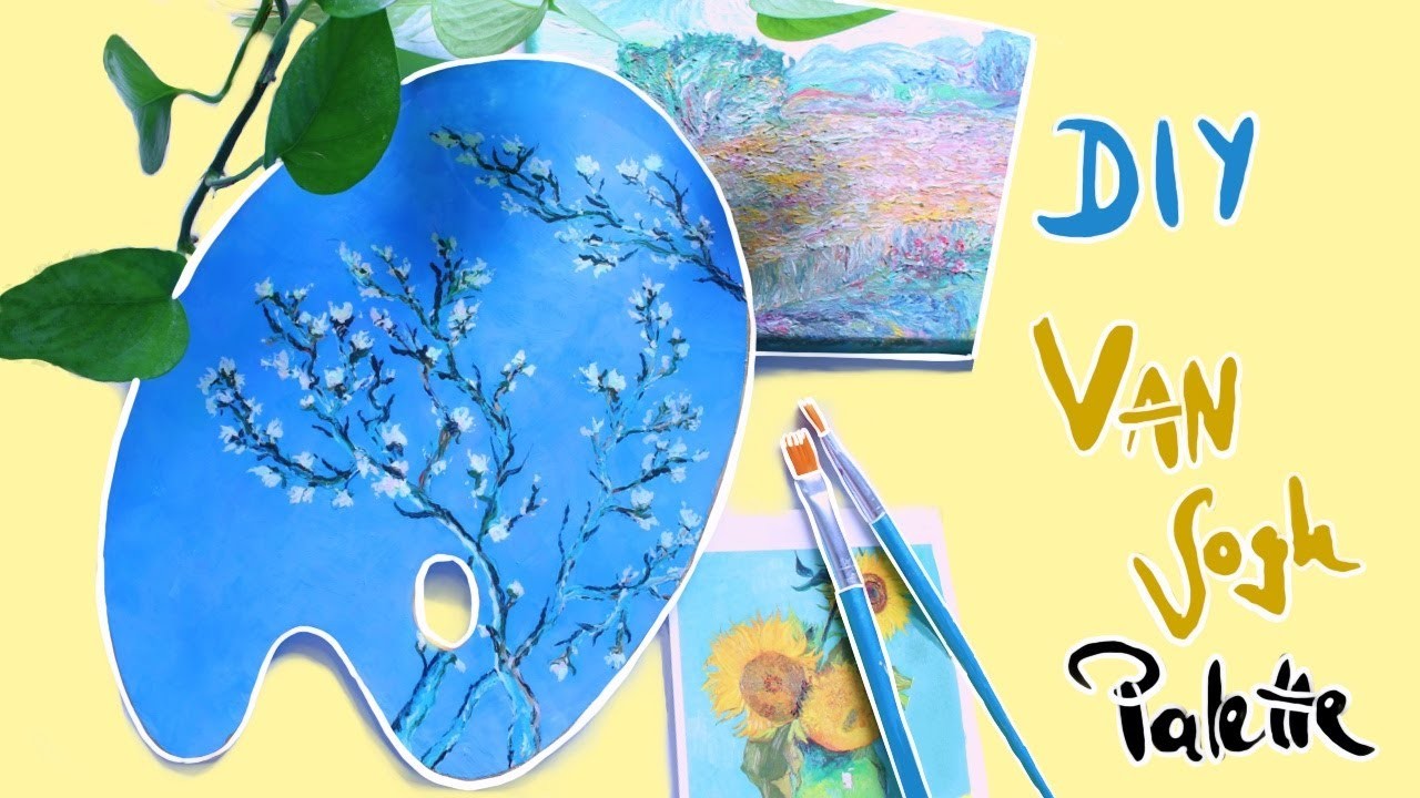 DIY Resin Palette mit Mandelblüten - Malpalette aus Kunstharz. Van Gogh inspired ????✨