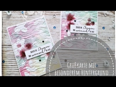 Grußkarte mit besonderem Hintergrund - Produktpaket Blumen verziert