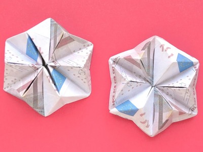 Interessante BLUME Origami Geldgeschenk GELD FALTEN | Money FLOWER | Tutorial by Euro Origami