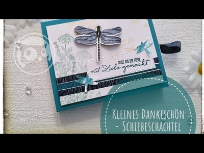 Kleines Dankeschön - Schiebeschachtel für einen Notizblock