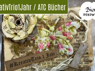 #KreativTrio1Jahr ATC Thema Bücher