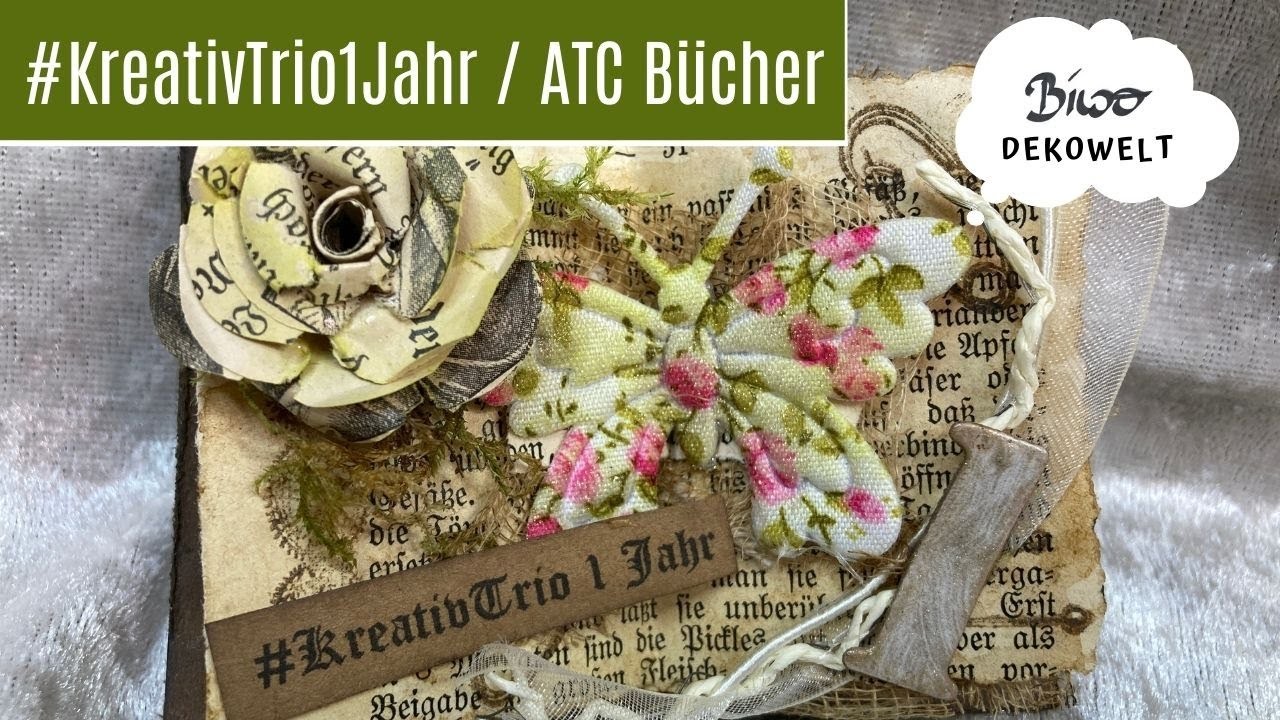 #KreativTrio1Jahr ATC Thema Bücher