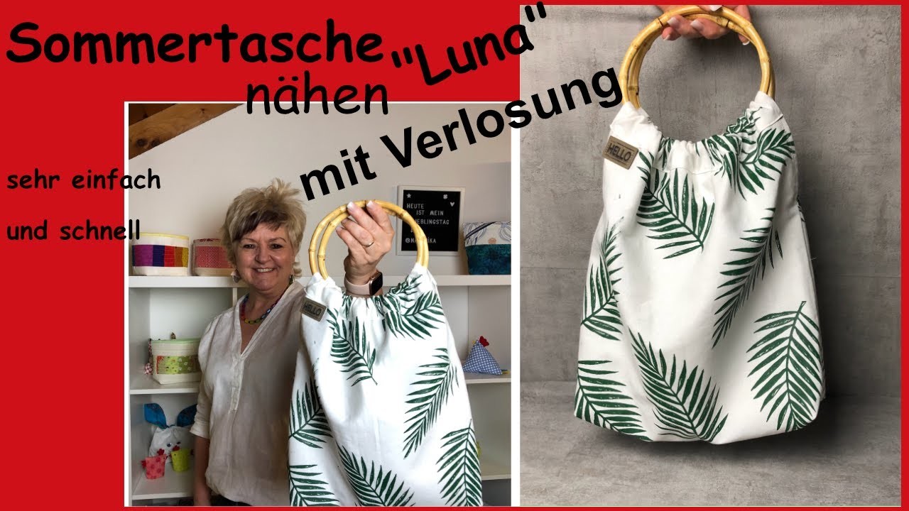 Leichte Tasche mit Bambusgriffen