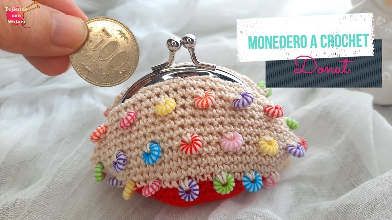 Monedero con cuentas donut  FACIL CROCHET