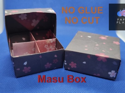 No Cut No Glue Origami Masu Box - Paper Plane Art