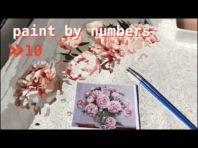 Paint by numbers in fast motion. Malen nach Zahlen im Zeitraffer. Ускоренное рисование|раскрашивание