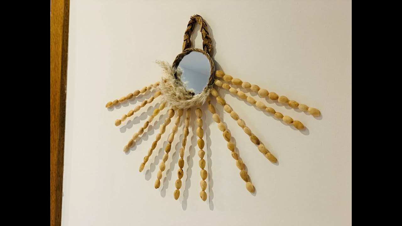 Pistazien deko Ideen.DIY Wandspiegel. Wohndeko - Basteln mit Naturmaterialien. Pistazienschale