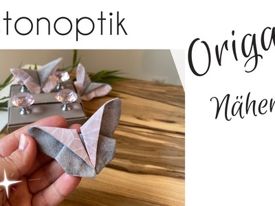 Schmetterling nähen - Stoffreste verwerten - Verlosung Origami sew a butterfly - Fabric butterflies
