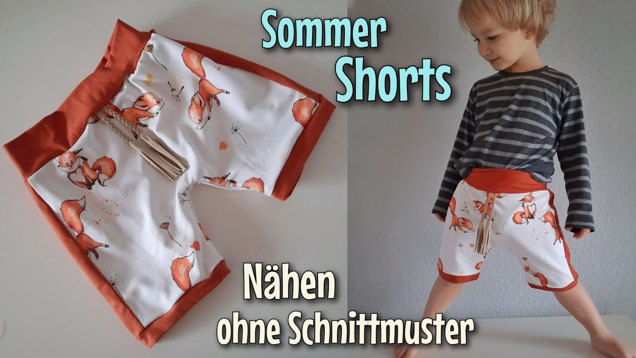Sommer Shorts - Nähen OHNE Schnittmuster - Für Anfänger - Nähtinchen
