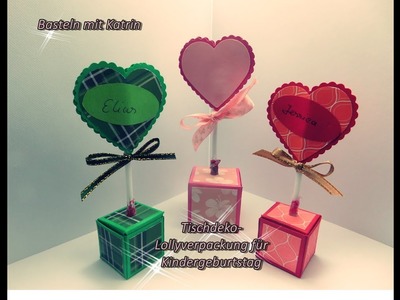 Tischdeko Lollyverpackung für Kindergeburtstag