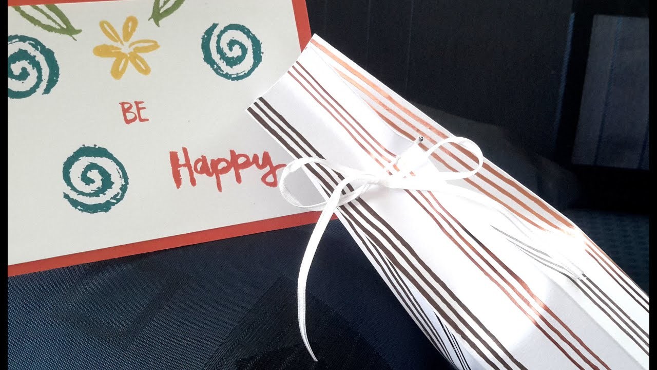 Tutorial: Etwas Rundes verpacken | Verpackung für Honigglas | Geschenk verpacken