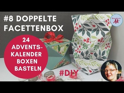 #8 Doppelte Facettenbox - 24 Adventskalender Boxen basteln stampinup Anleitung Malerische Weihnacht