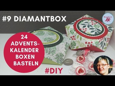 #9 Diamantbox - 24 Adventskalender Boxen basteln Stampin' Up! Anleitung Malerische Weihnacht