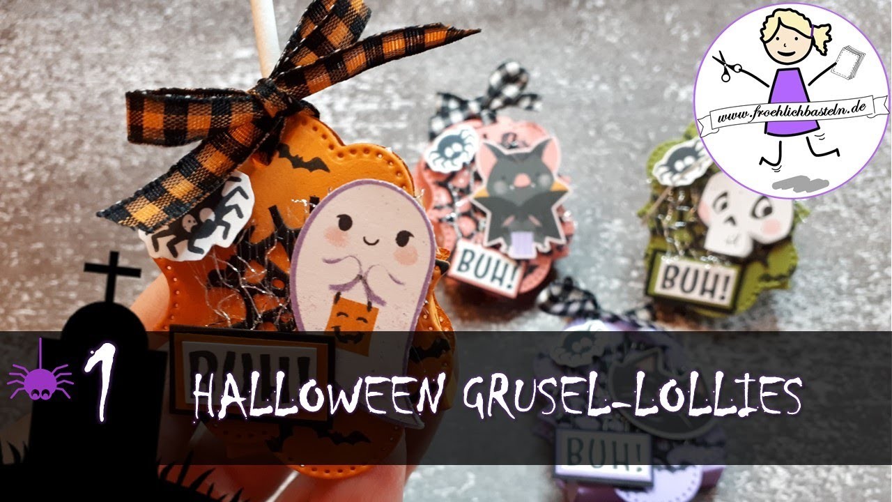 9 Tage Halloween - Tag 1: Grusel-Lollies mit PP FRIGHTFULLY CUTE | Stampin' Up! | fröhlich basteln