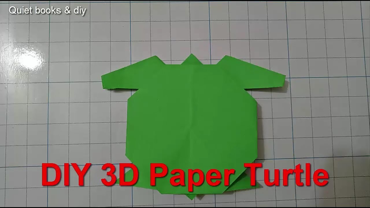 DIY 3D Paper Turtle.Diy fidgets Turtle.Easy Origami Turtle