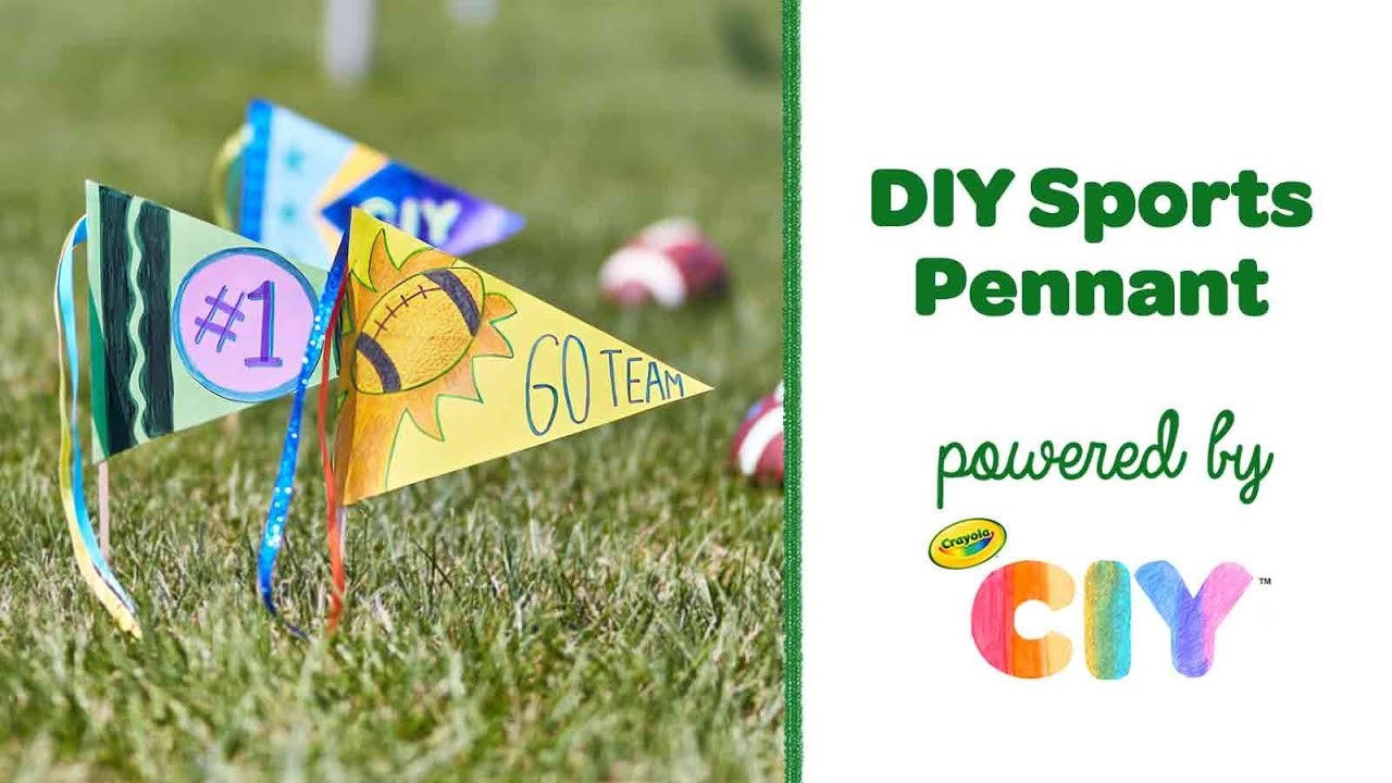 DIY Sports Pennant, Paper Pennant Banner Craft || Crayola CIY