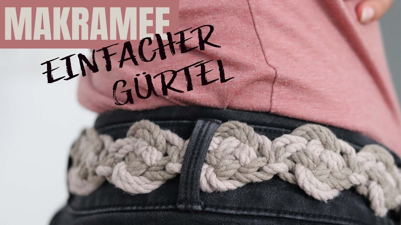 Makramee einfacher Gürtel (1m lang)