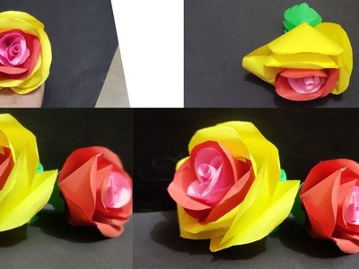 Paper rose || Paper craft #paperrose #easycraft