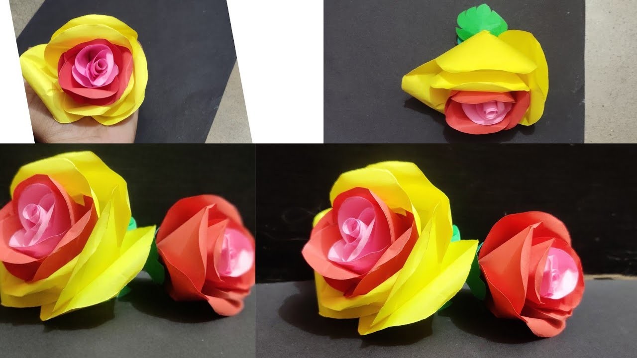 Paper rose || Paper craft #paperrose #easycraft