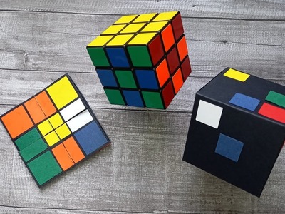Retro - Karte Zauberwürfel Endloskarte Rubiks Cube