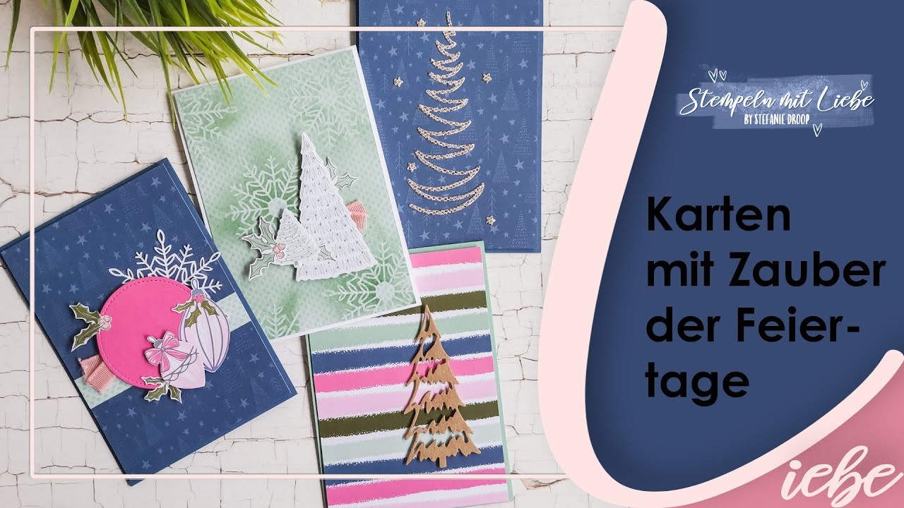 Stampin' Up! | Schnelle Weihnachtskarten mit dem Produktpaket Zauber der Feiertage????- Livestream