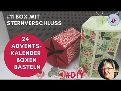 #11 Box mit Sternverschluss - 24 Adventskalender Boxen basteln Stampin' Up! Anleitung