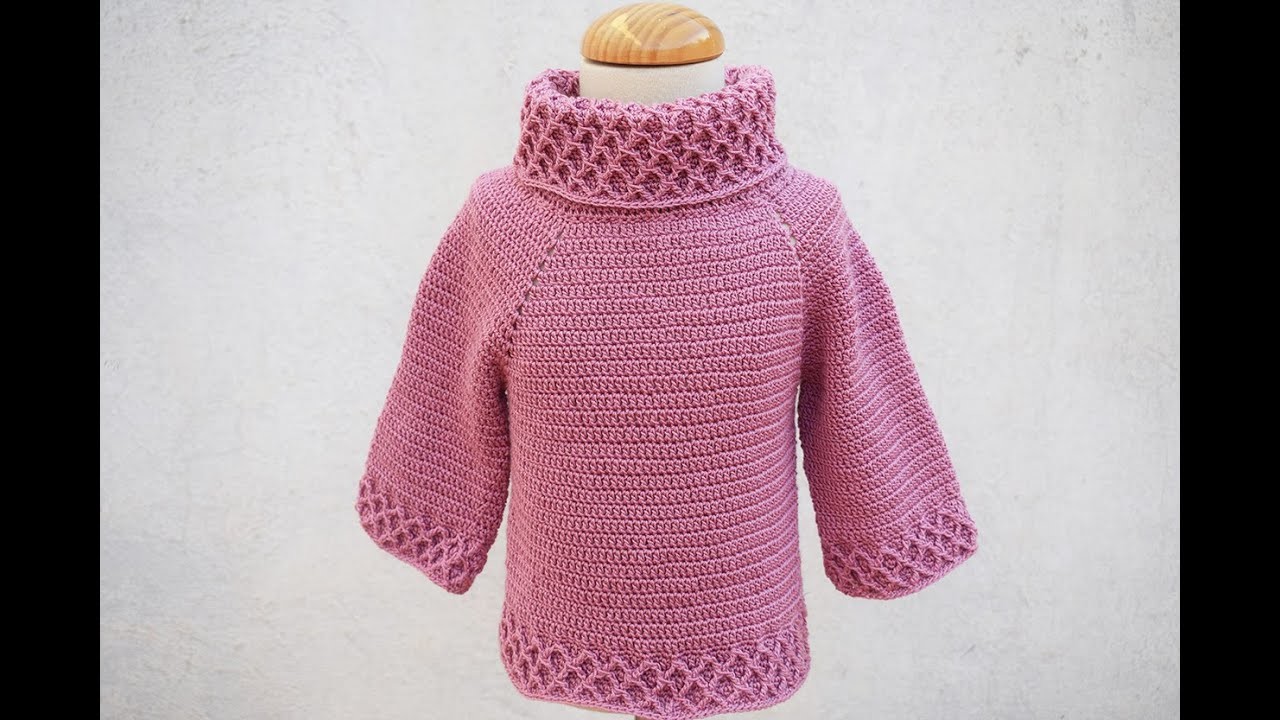 Crochet turtleneck sweater very easy