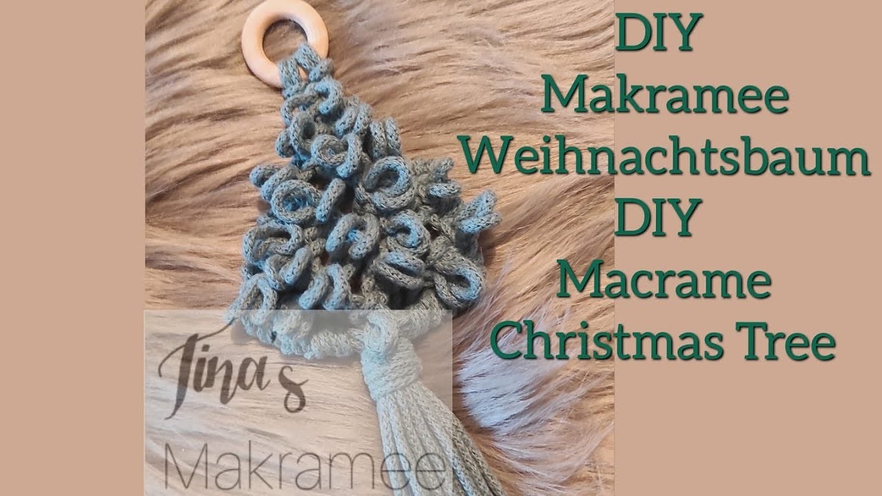 DIY Makramee Weihnachtsbaum. DIY Macrame Christmas Tree