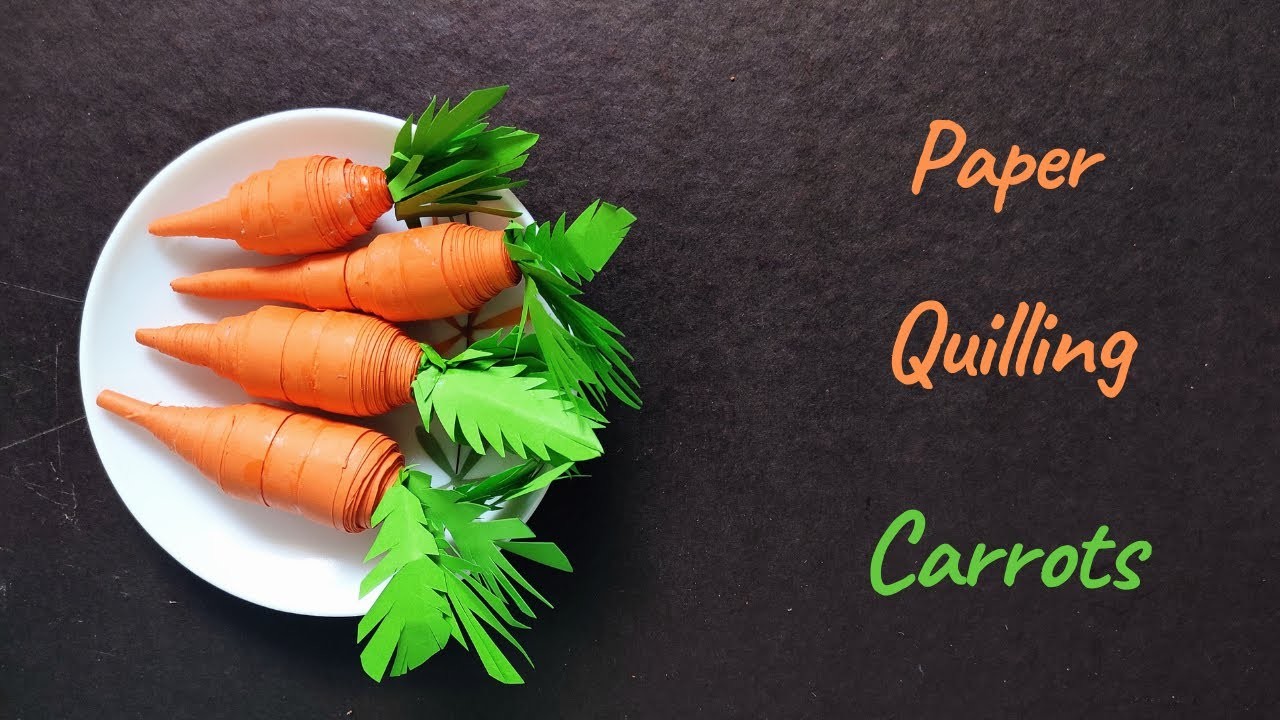 DIY Paper Quilling Carrots | 3D Quilling paper crafts
