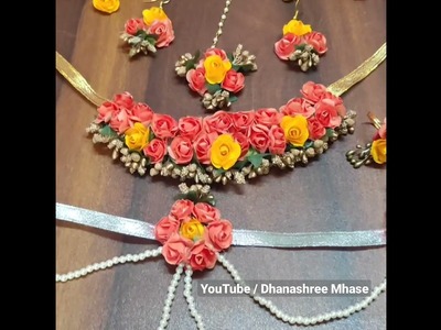 Floral jewellery || paper flower jewellery design ||Floral jewellery shorts || #shorts
