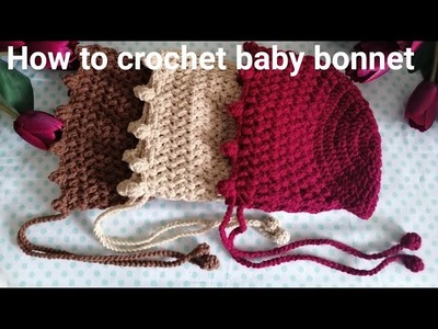 How to crochet baby hat. häkeln baby Mütze