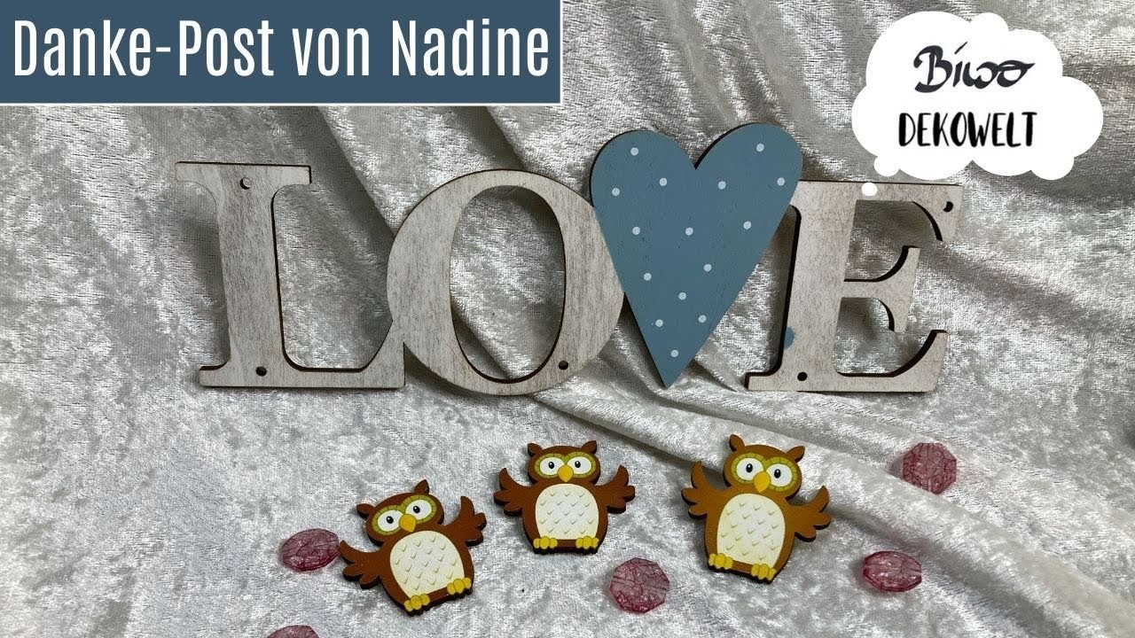 Tolle Danke-Post von Nadine .  ein Flut in Blau