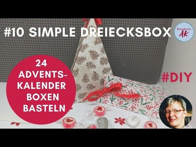 #10 Simple Dreiecksbox - 24 Adventskalender Boxen basteln Stampin' Up Anleitung Malerische Weihnacht