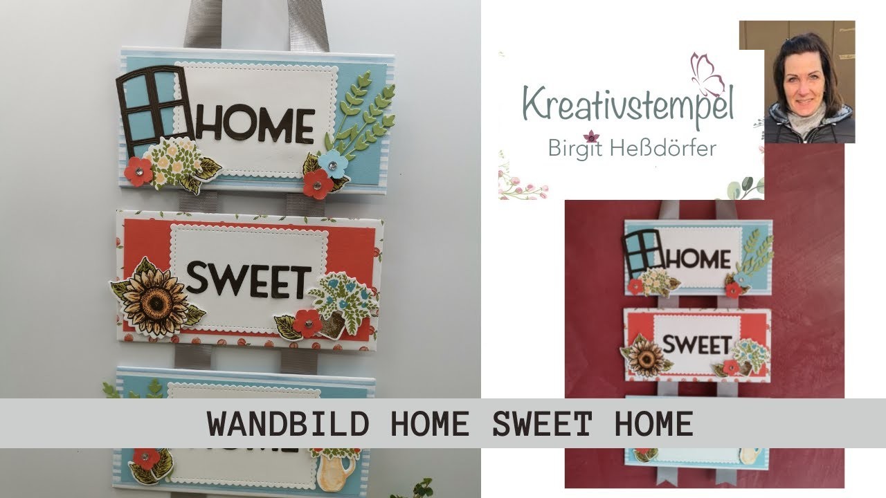 Anleitung Wandbild Home Sweet Home. Home Dekoration selber basteln . DIY Tutorial