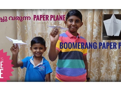 Boomarang paper plane