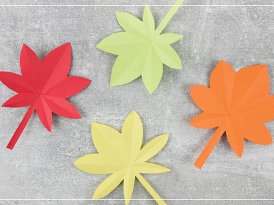 DIY Blätter aus Papier basteln | bunte Herbst Deko einfach selber machen ????