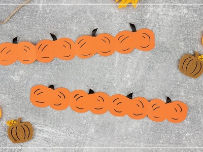 DIY Kürbis Girlande aus Papier basteln | Deko Idee für Herbst und Halloween ????