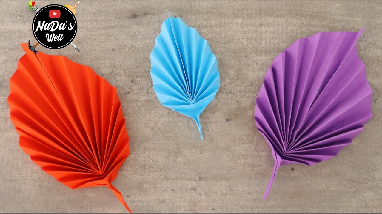 Einfache Origami Blätter falten, DIY. Herbstdeko. Basteln mit Blättern