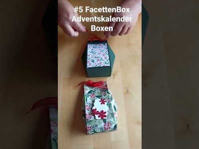 Facettenbox basteln - 24 Adventskalender Boxen