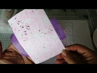 Kartenhintergründe mit den Schablonen von Action und den Acrylfarben von Tedi Teil 1