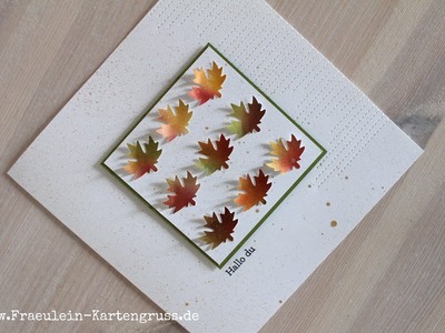 Quadratische Herbstkarte | Tutorial | Wunderbare Blätter | Stampin´Up!