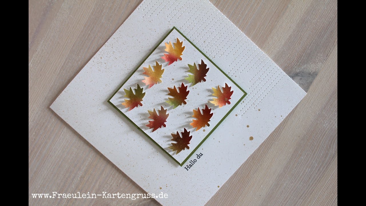 Quadratische Herbstkarte | Tutorial | Wunderbare Blätter | Stampin´Up!