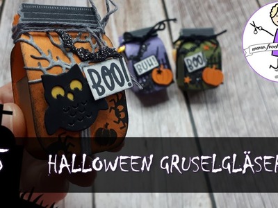 9 Tage Halloween - Tag 5: Gruselgläser mit Handstanze Einmachglas | Stampin' Up! | fröhlich basteln
