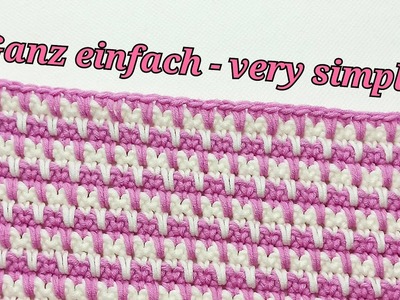 Einfaches Deckenmuster häkeln - crochet simple blanket pattern
