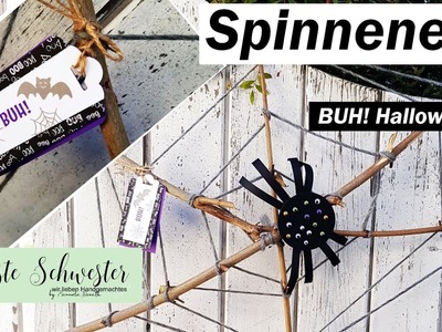 Halloween Spinnennetz mit Anhänger Buh! - liebste schwester - Stampin`Up!